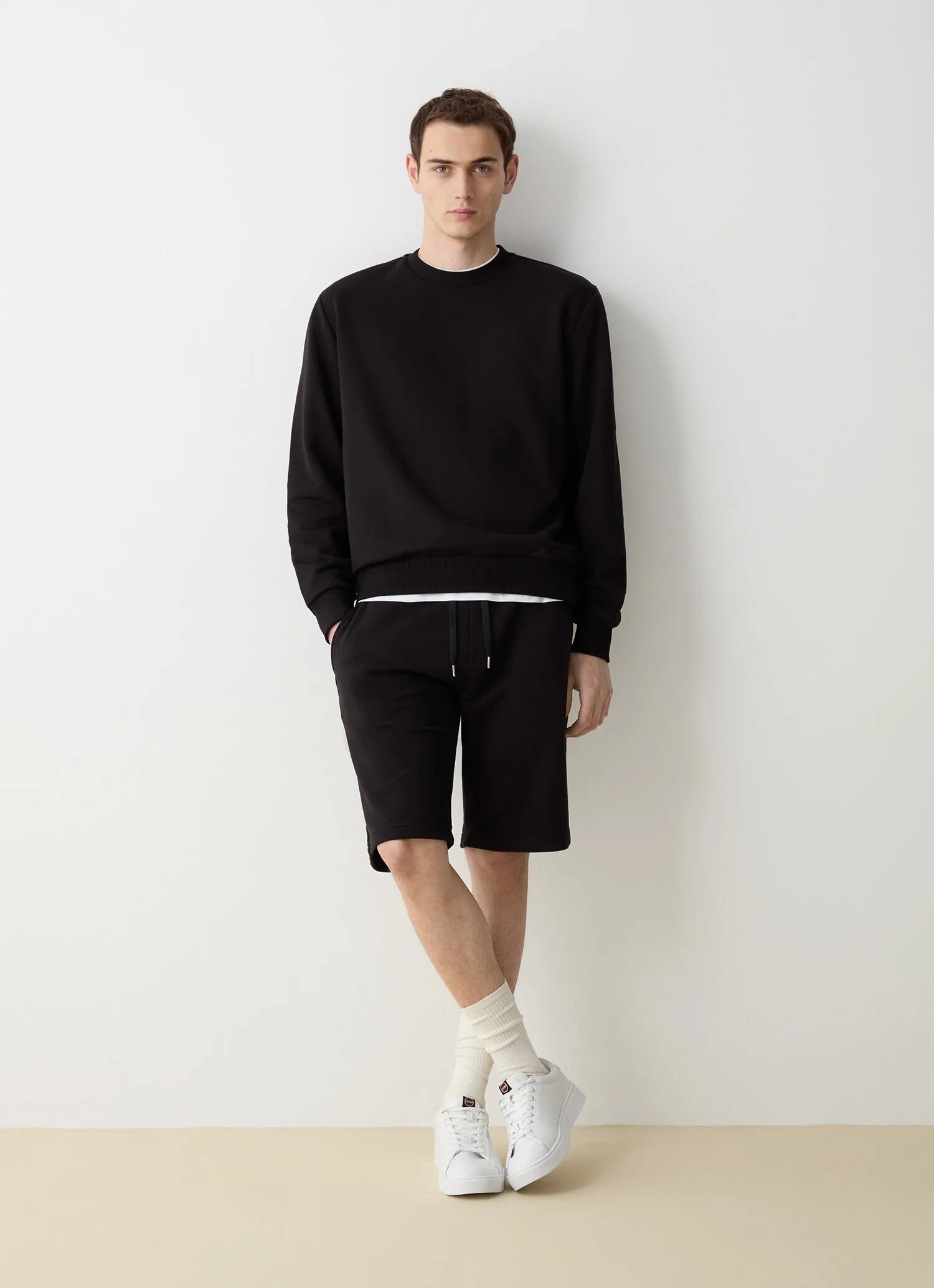Sweatshirt Bermuda shorts with pocket