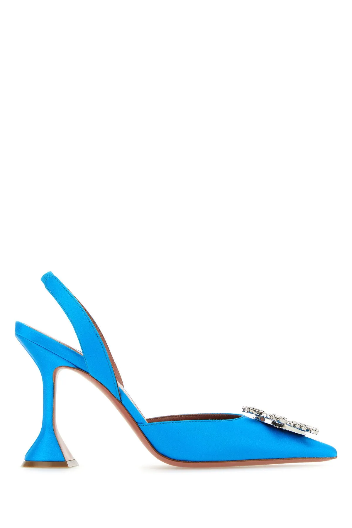 Turquoise satin Begum pumps    