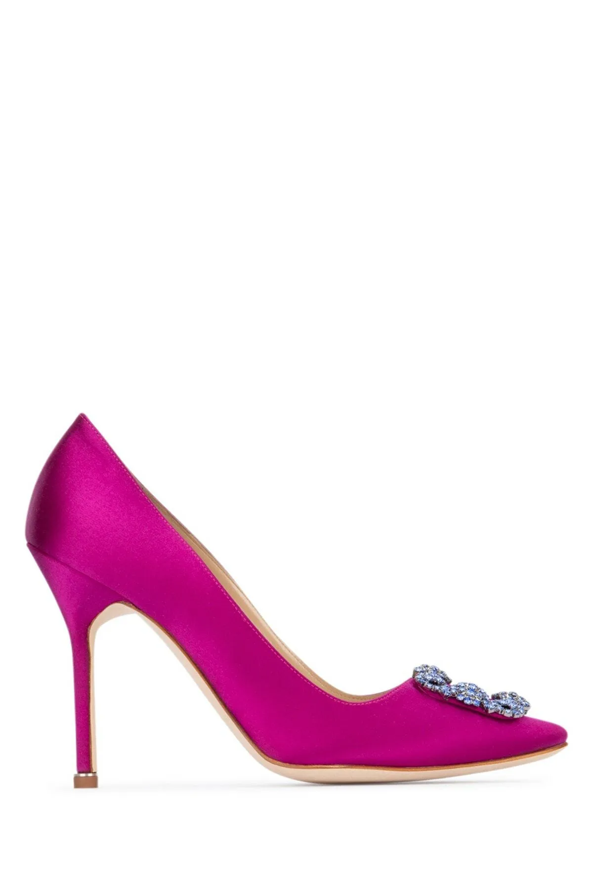 Tyrian purple satin Hangisi 105 pumps    