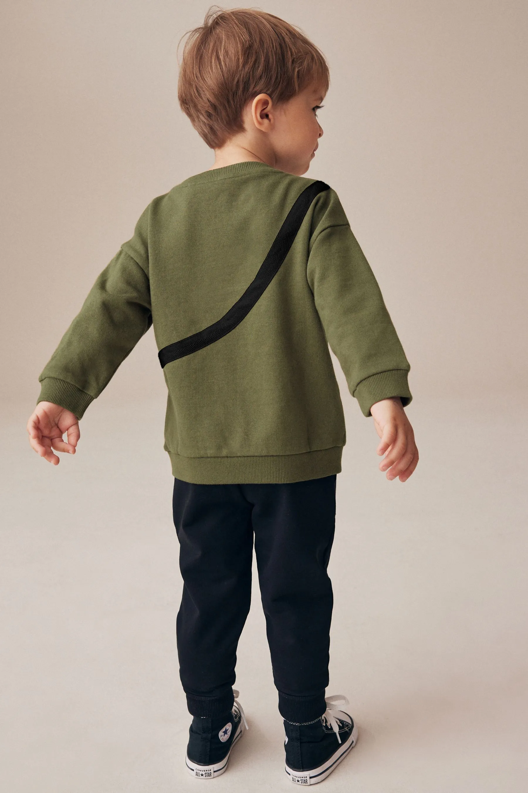 Utility Bumbag Girocollo 100% Cotone Felpa e Joggers Set (3mesi -7anni)    