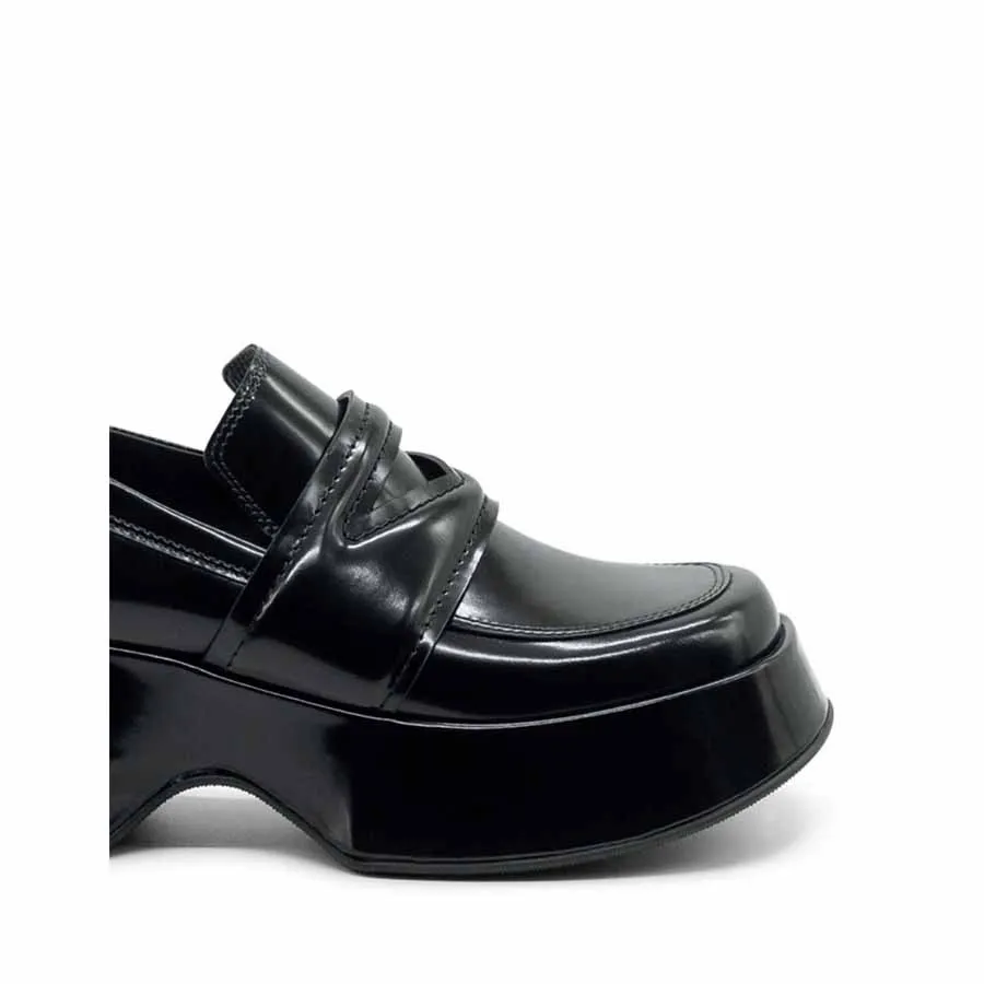 Vic Matiè Mini yoko mocassino nero spazzolato