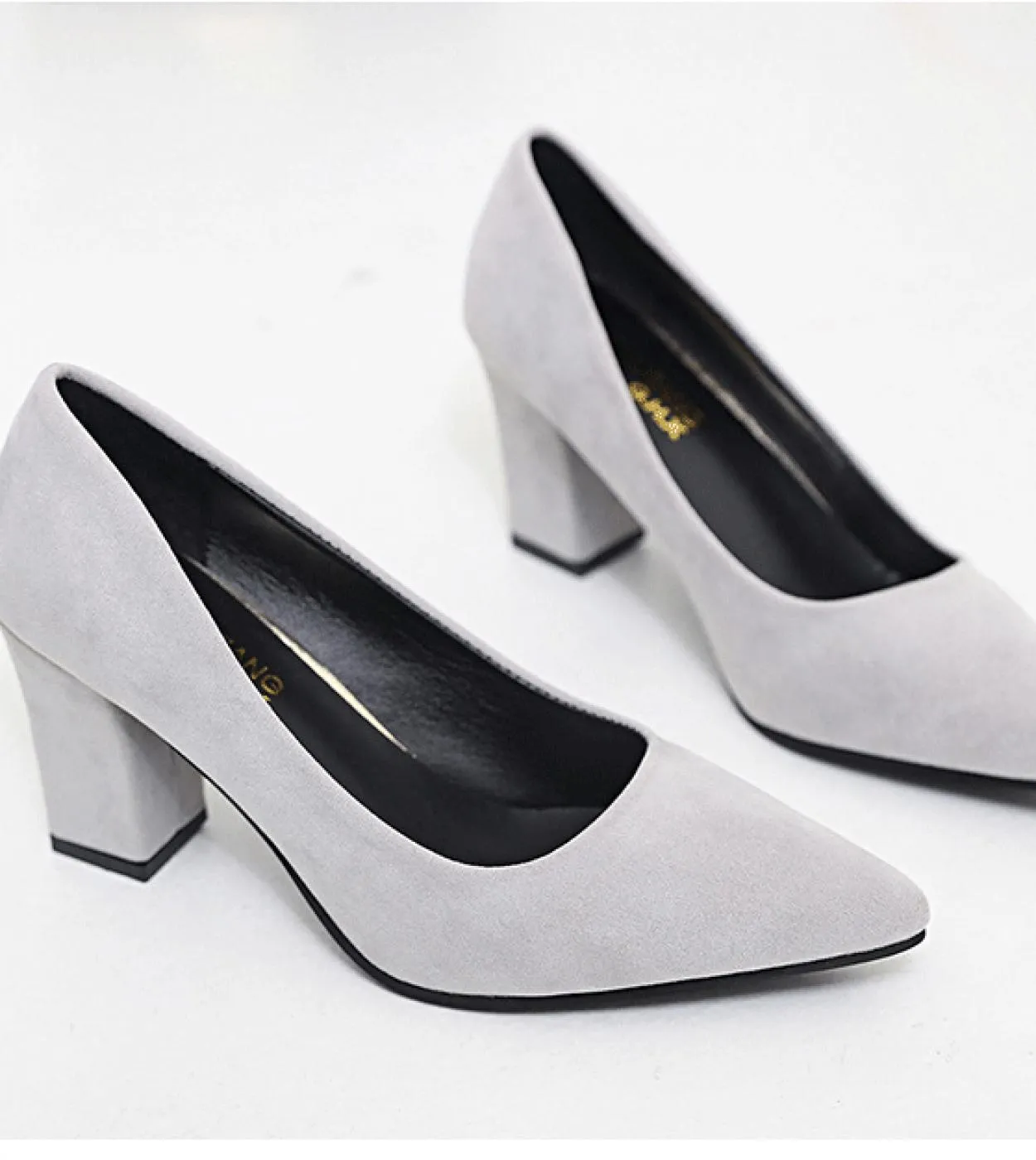 Womens Heel Plus Size Shoes  Womens Leather Heel Shoes  Womens Black Pumps Shoes  Pumps